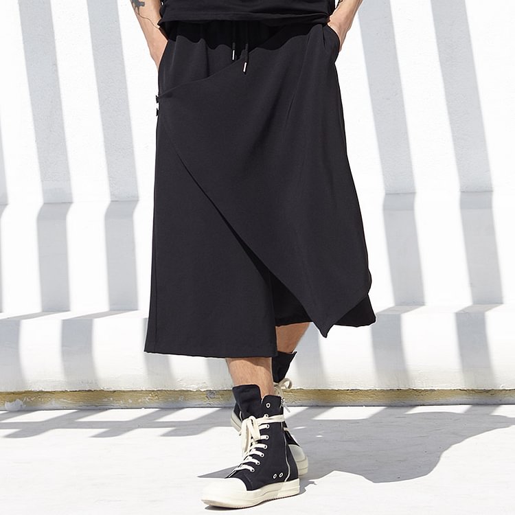 Dawfashion-Original Yohji New Dark Black Yamamoto Yohji Skirt Personality Trendy Japanese Casual Men's Trousers -Yamamoto Diablo Clothing