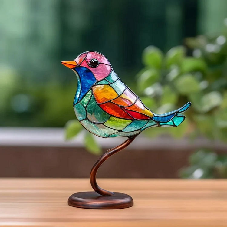 🌈Colorful Birds on Branch Desktop Ornaments 🕊️ - tree - Codlins