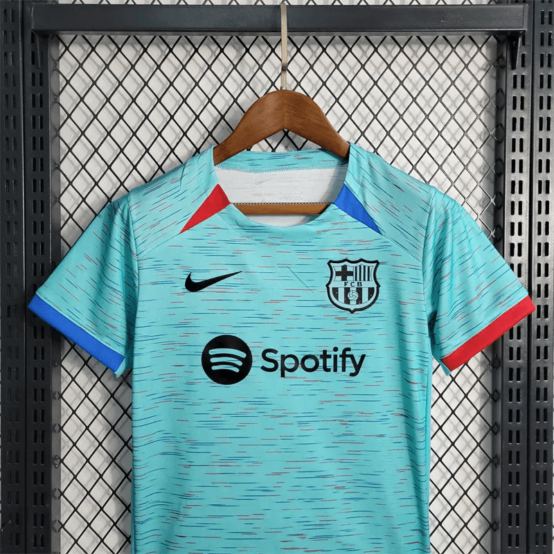 2023/2024 Kids Size  Barcelona Third Away Football Shirt 1:1 Thai Quality