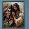 (US Only)Paint By Numbers Kit On Canvas DIY Oil Art Horse Picture Home Wall Decor40x50cm