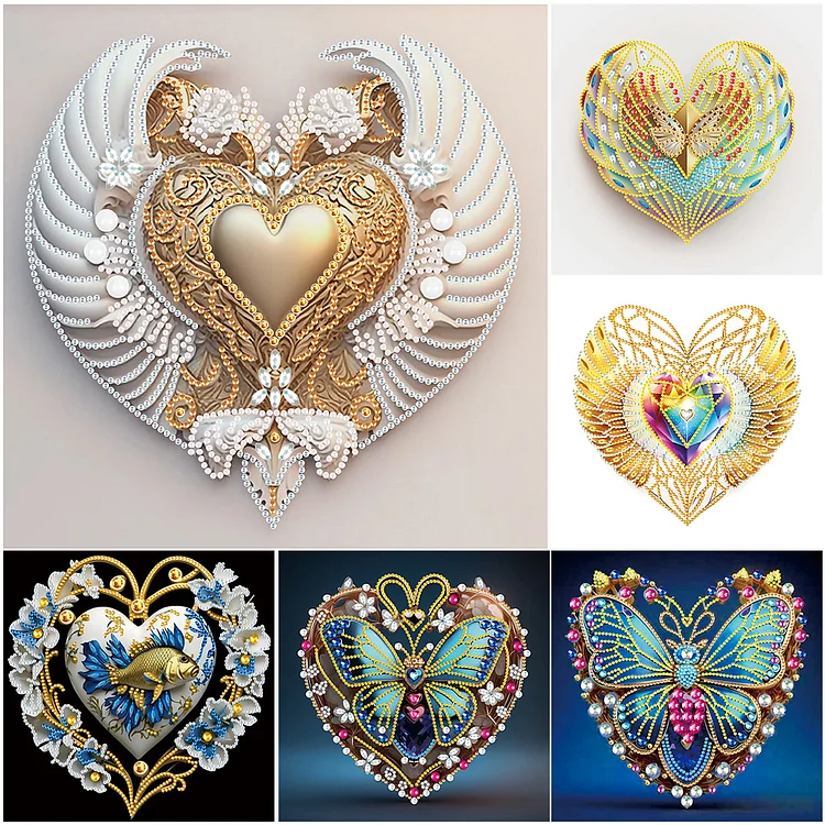 Eternal Heart 30*30CM(Canvas) Special Shaped Drill Diamond Painting gbfke