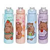 700ml Capybara Cute Water Cup with Straw & Handle Travel Water Bottle for Sports