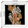 Butterfly Lady Special Shape Partial Drill Dimond Art Paintings with Plastic Frame 17x17cm