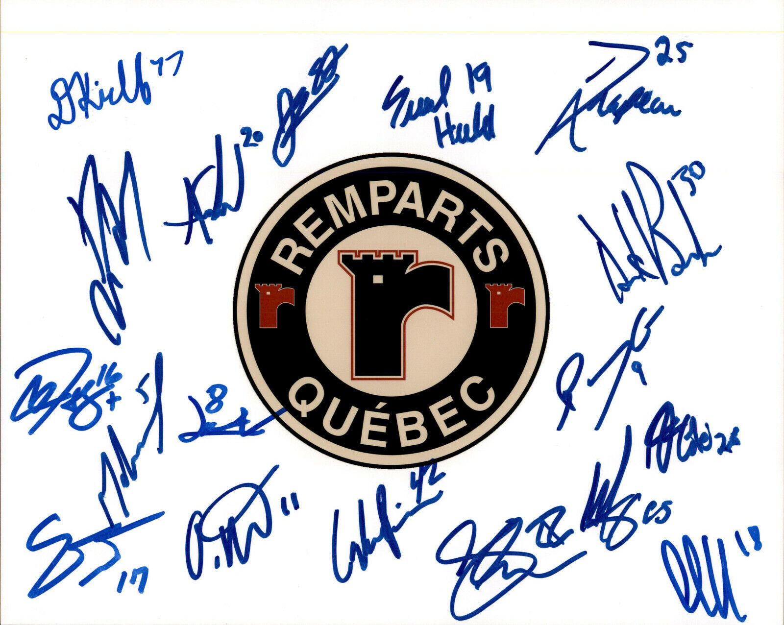 Quebec Remparts SIGNED 8x10 Photo Poster painting QMJHL 16/17 TEAM W/ DEREK GENTIL +++