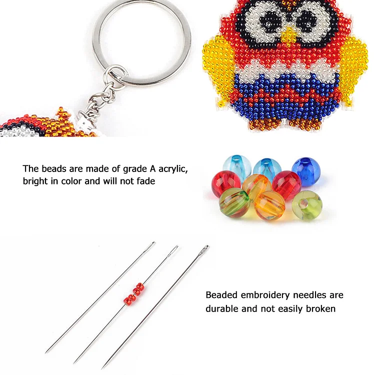 New unfinished Cross Stitch diy Kit new cross stitch keychain small pendant  beaded sunflower couple cute bag pendant embroider