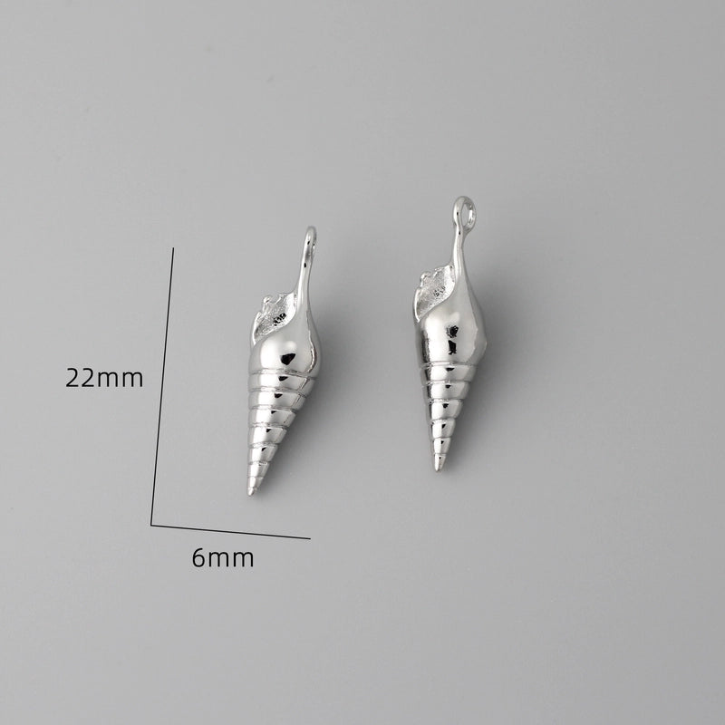 1 Piece Brass Conch Shell Jewelry Accessories Pendant