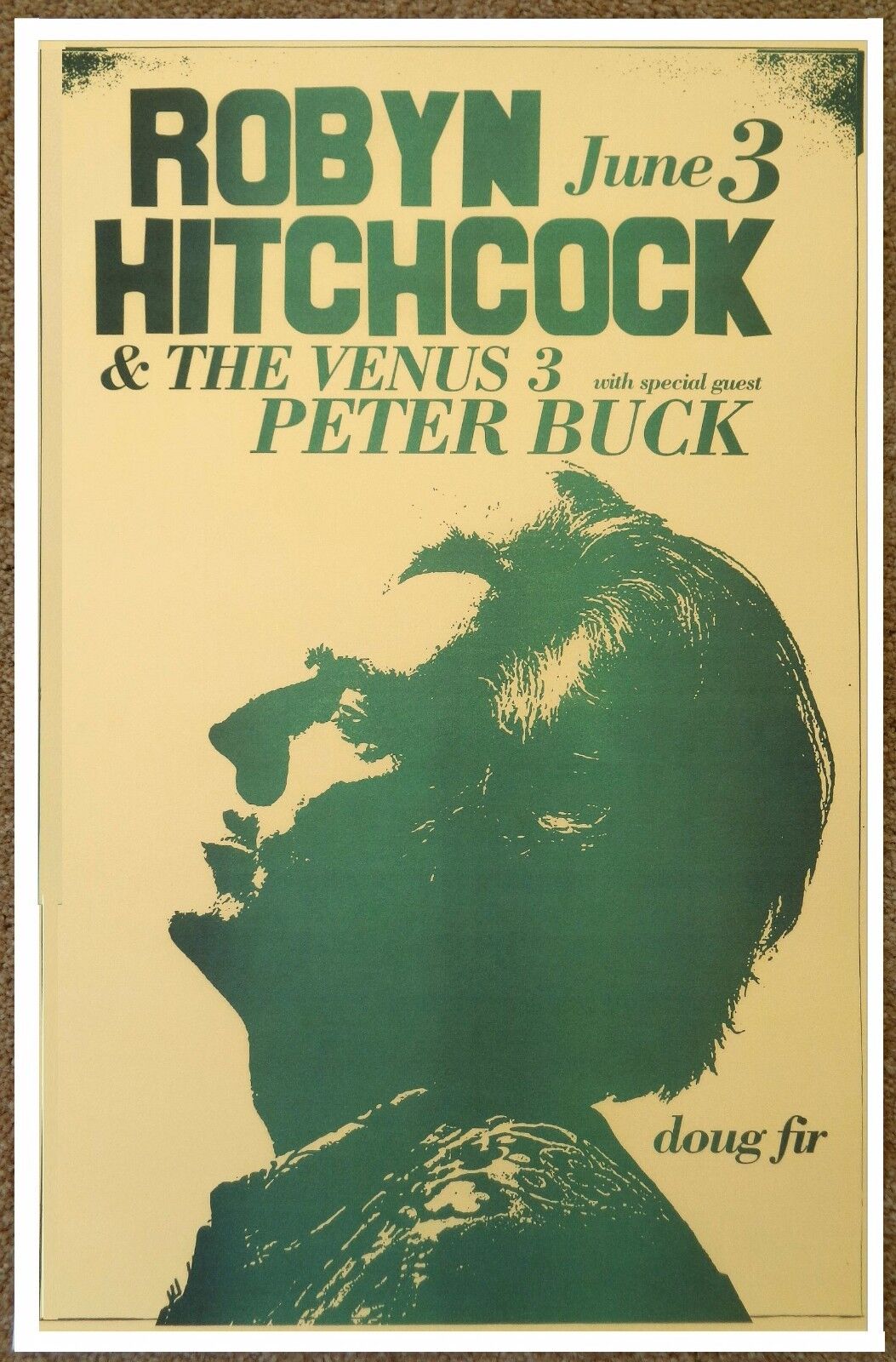 ROBYN HITCHCOCK 2013 Gig POSTER Portland Oregon Concert