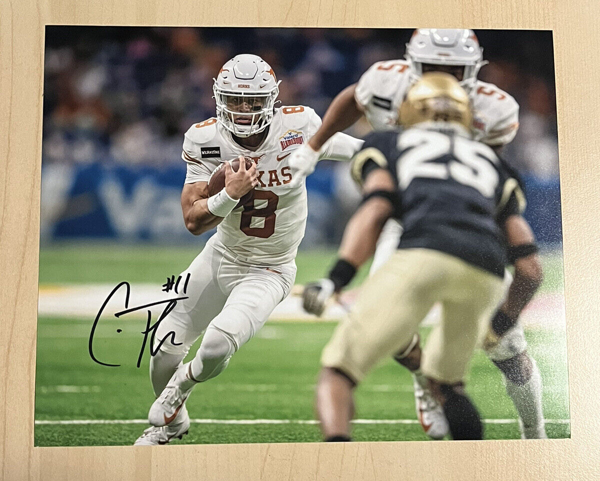 CASEY THOMPSON SIGNED 8x10 Photo Poster painting TEXAS LONGHORNS QUARTERBACK AUTOGRAPHED COA