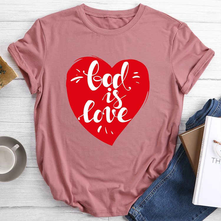 God is Love Heart T-Shirt Tee