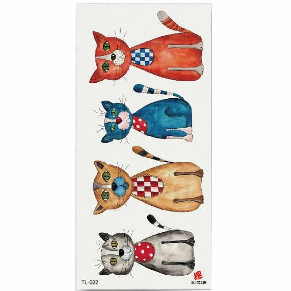 1pcs Flower Animal Body Art Temporary Waterproof Tattoo Sticker Wolf Mermaid Designs