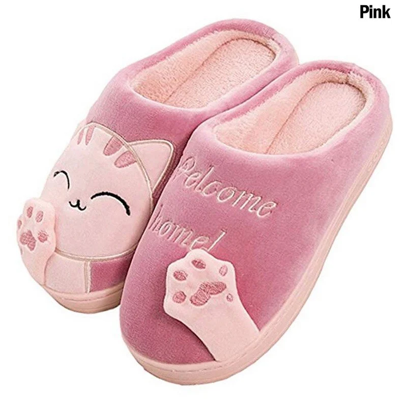 Cute Plush Home Indoor Slippers Winter Warm Cotton Women's Slippers Light Weight Soft Comfortable Men Slides Platform Shoes 2021