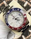Rolex GMT Master II in White Gold with Red and Blue Ceramic Bezel on Oyster Bracelet with Blue Dial 126719
