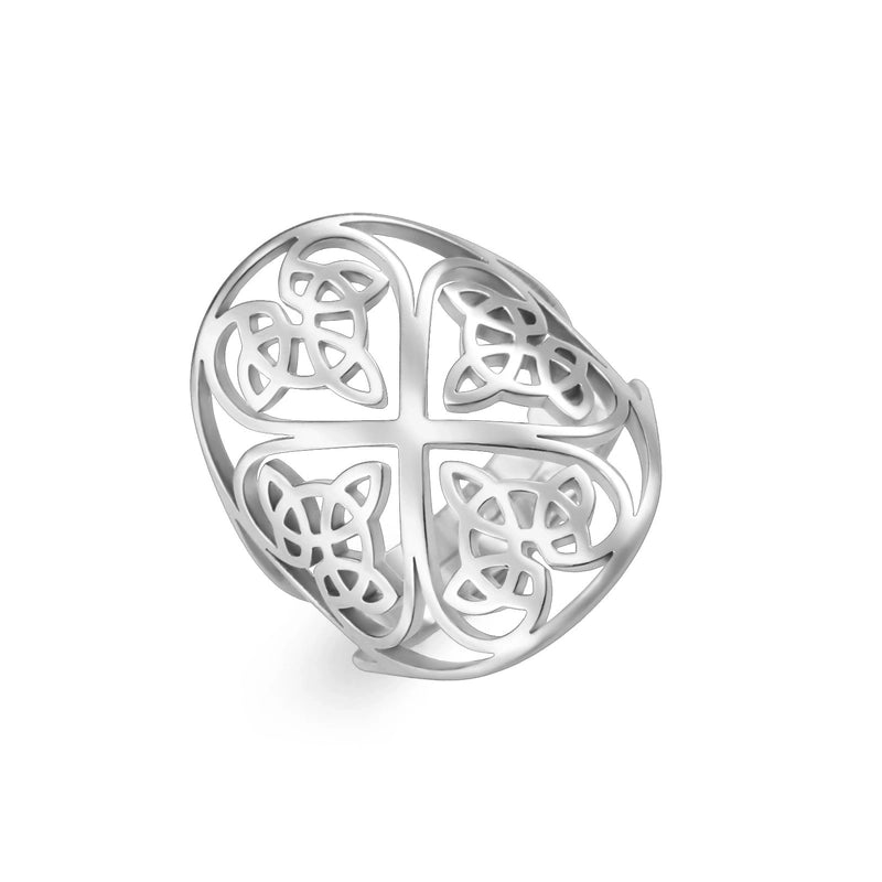 Elegant Exaggerated Geometric 304 Stainless Steel Plating Rings