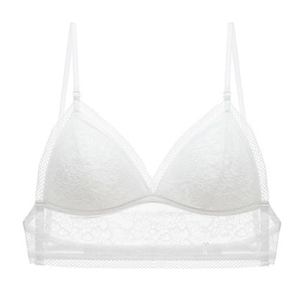 DERUILADY Lace Floral U Backless Bra Thin Comfort Wireless Invisible Bralette Top Fashion Seamless Bras For Women Sexy Lingerie