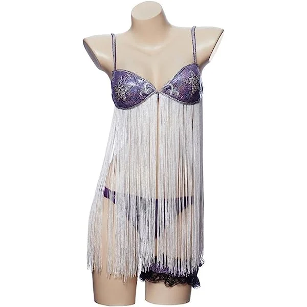 Alice Ayres Closer Movie Stripper Cosplay Costume Women Tassel Sexy Dress Rave Costume