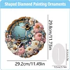 (US Local)Acrylic Special Shape Flower Honey Diamond Painting Art Clock Ornaments Kit