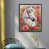 (US Only)Horse Printed Cross Stitch Kit 43x55cm DIY 14CT Thread Art Needlework Wall Decor