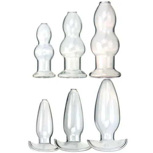 pornhint Pornhint Peep Hole Hollow Speculum Crystal Glass Anal Beads Butt Plugs Dilator Sex Toys
