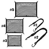 Black Motorcycle Luggage Strap Large Capacity Stretchable Storage Net with Hook for Secures Various Luggage Helmets Small Item