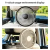 USB Powered Car Fan for Backseat 3 Speeds and 300 Degree Adjustable Vehicle Rear Headrest Fan for Universal Cars SUV Sedan Trucks