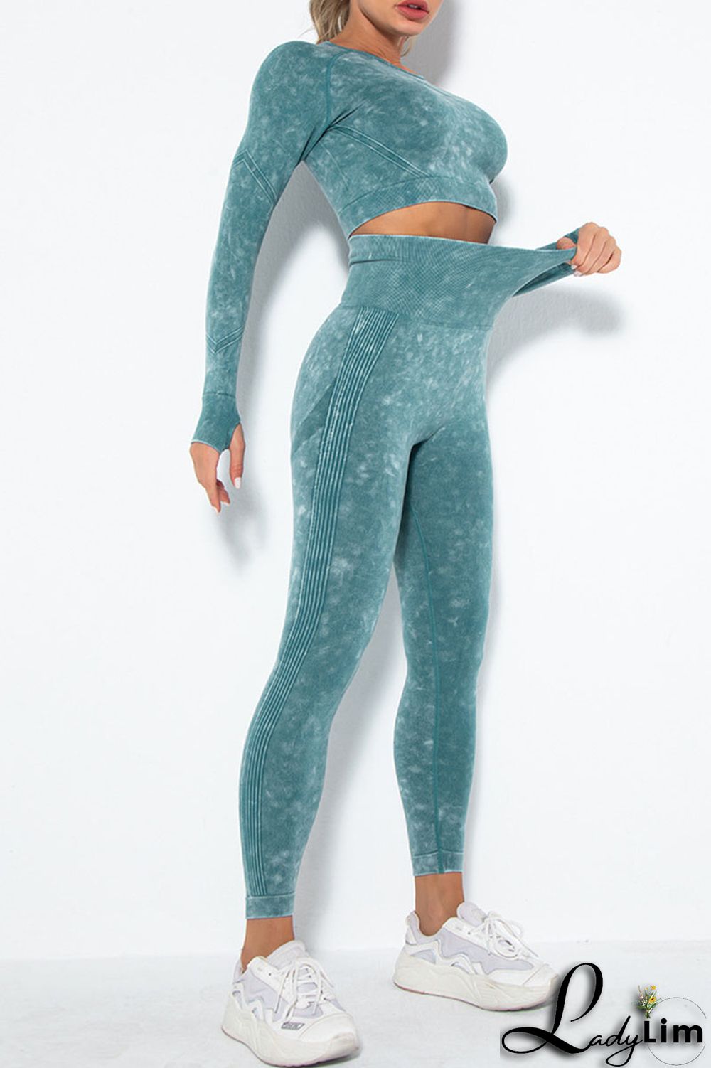 Purple Casual Sportswear Print Split Joint O Neck Long Sleeve Two Pieces