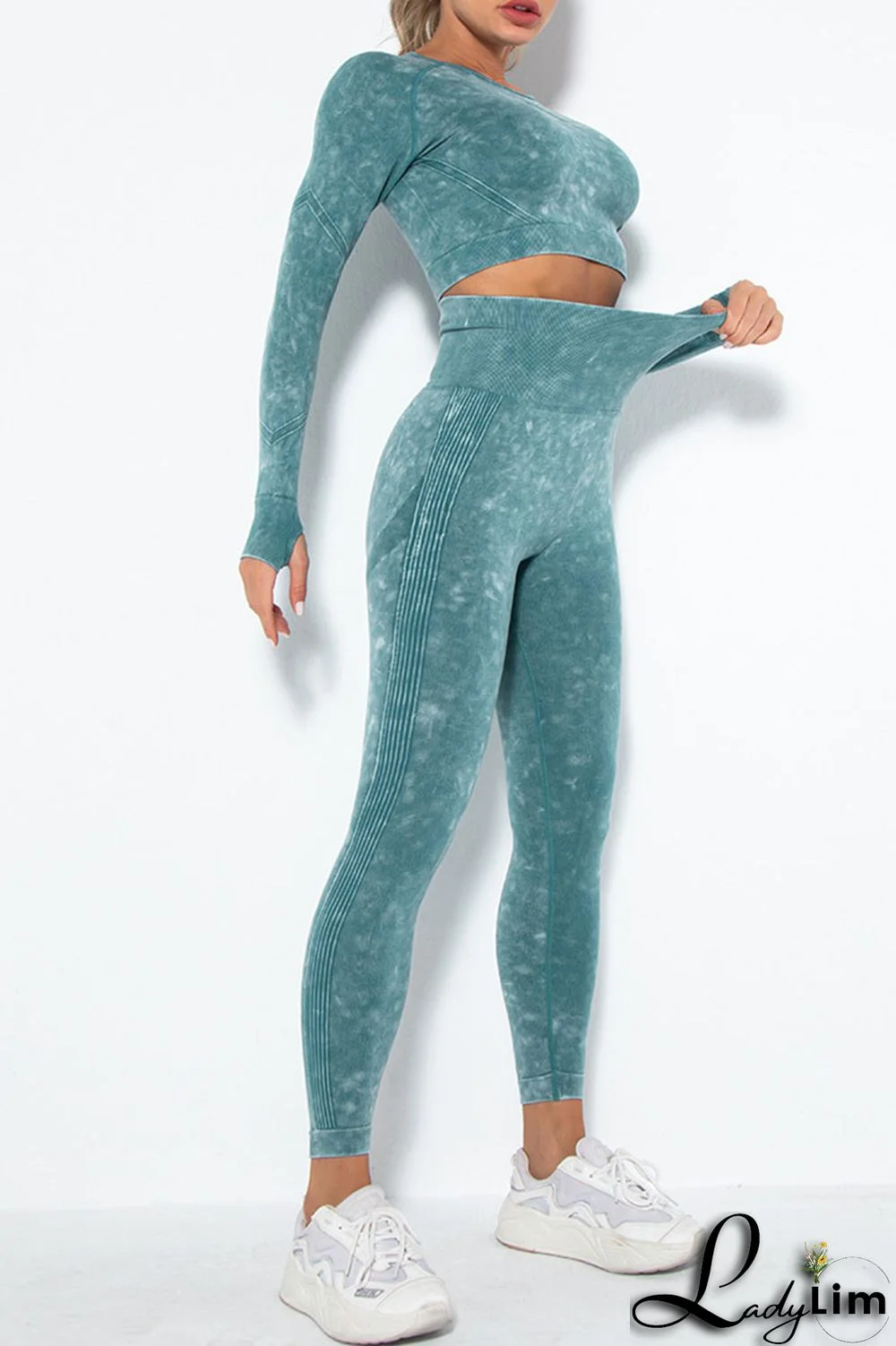 Purple Casual Sportswear Print Split Joint O Neck Long Sleeve Two Pieces