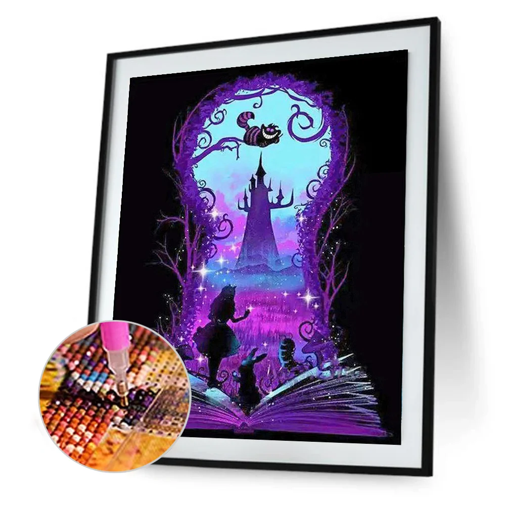 Full Round Diamond Painting 40*50cm - Silhouette Castle