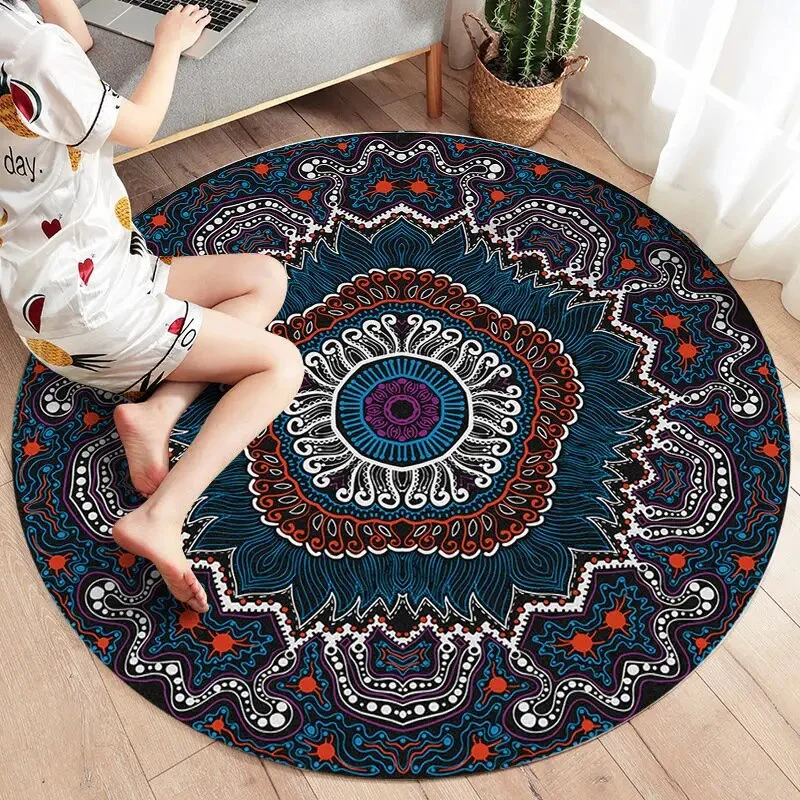 Athvotar Round Carpets Modern Living Room Sofa Coffee Table Rug Simplicity Decoration Bedroom Carpet Kitchen Bathroom Non-slip Rugs