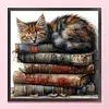 Cat-Partial 11CT Stamped Cross Stitch Bead Embroidery 36*36cm/14.17*14.17in tapestrymarket