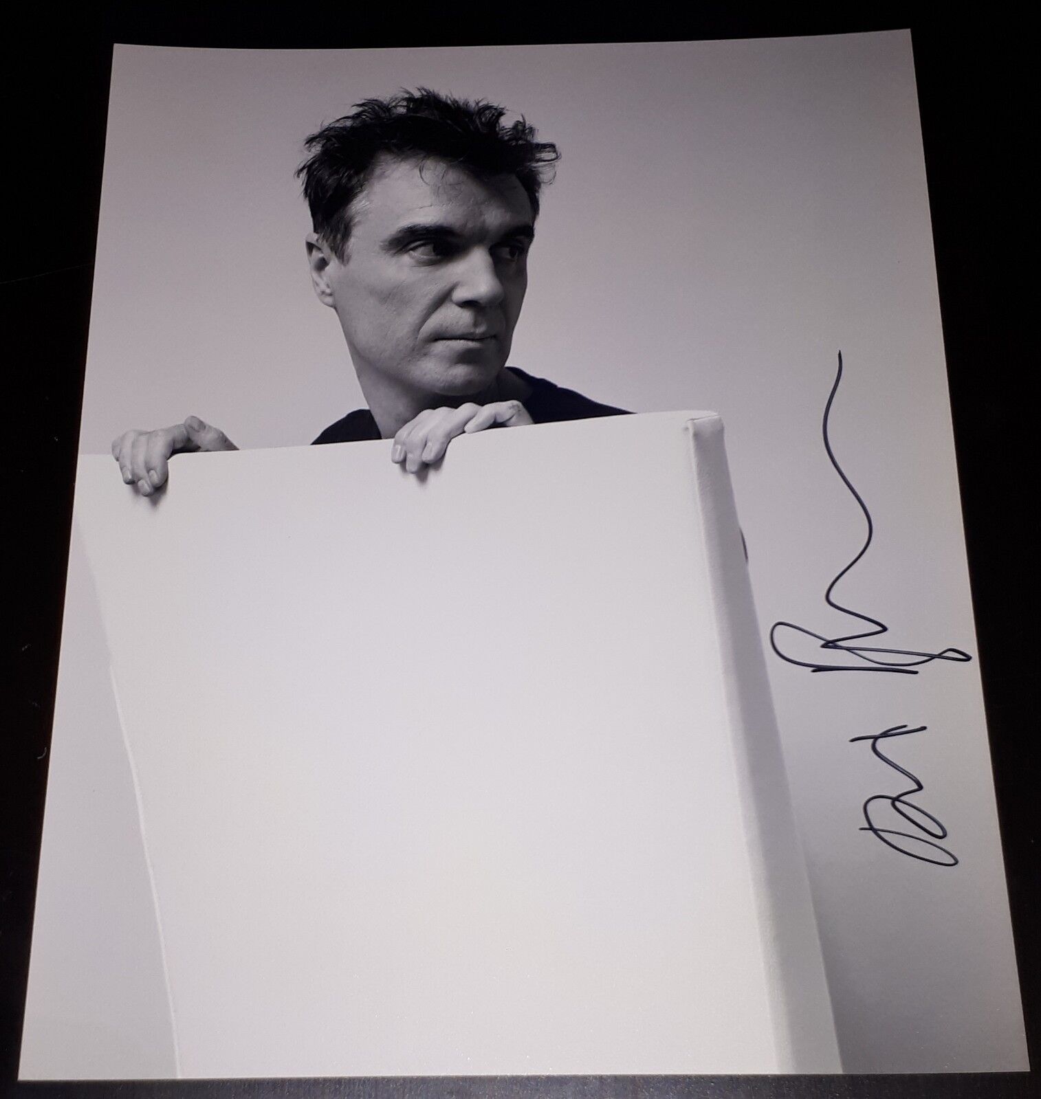 David Byrne Hand Signed Autograph 11x14 Photo Poster painting In Person Proof Talking Heads