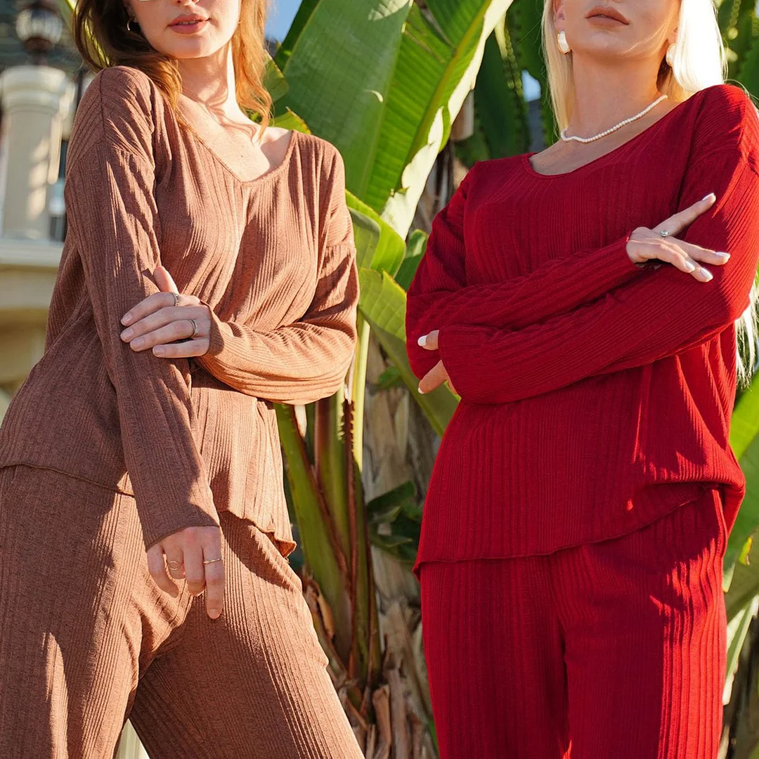 Women Half Sleeve V-neck Solid Color Dress