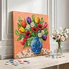 Framed Blue Vase -  DIY Button Art Painting Kit for Creativity DIY Pearl Dot Crafts for Gift Home Wall Decor 30*30CM