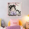 Cat Girl-11CT Stamped Cross Stitch 50*50cm/19.69*19.69in tapestrymarket