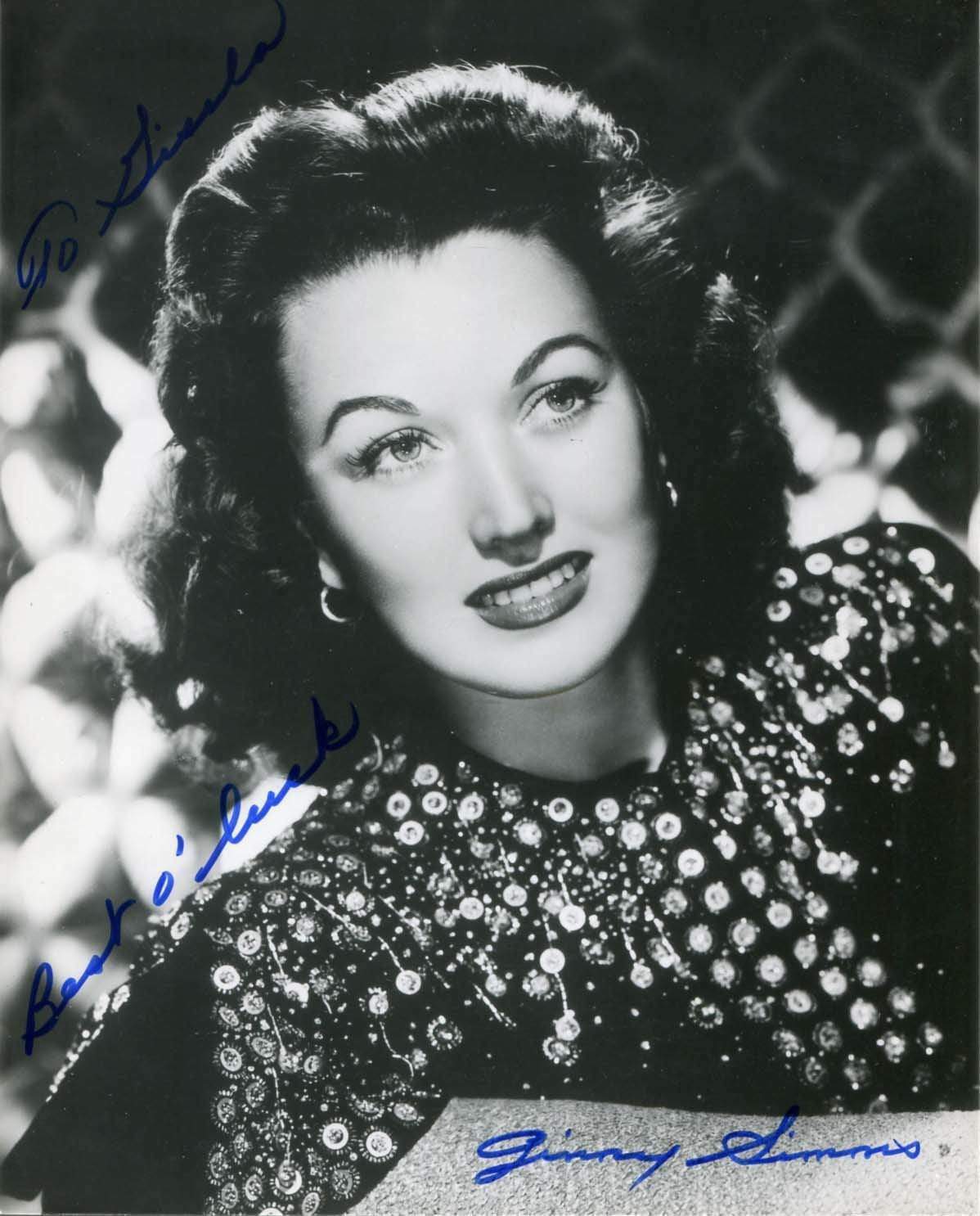 ACTRESS Ginny Simms autograph, signed Photo Poster paintinggraph