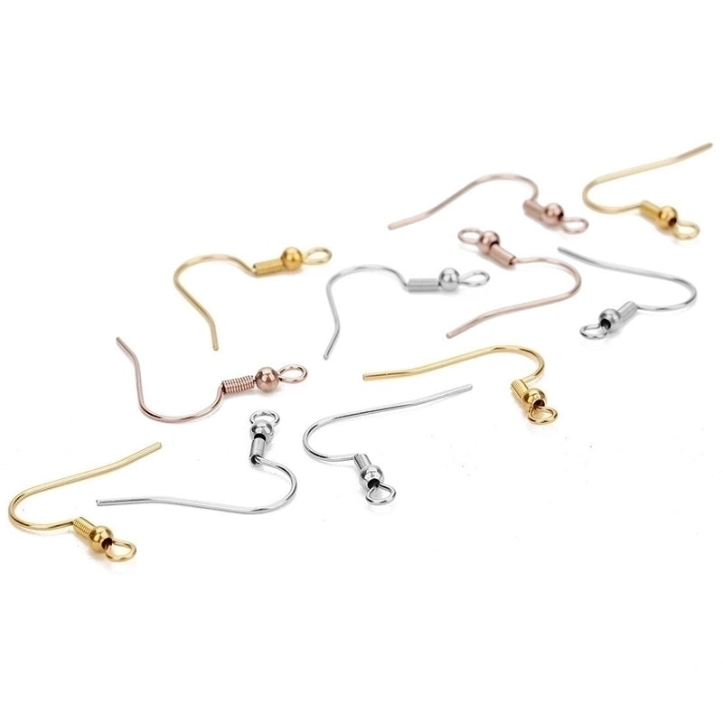 20 PCS/Package Stainless Steel Solid Color Hook Earring Findings Minimalist