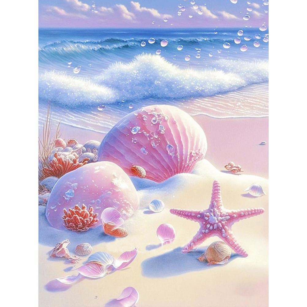 Beach Scenery 30*40CM(Canvas) Full Round Drill Diamond Painting gbfke