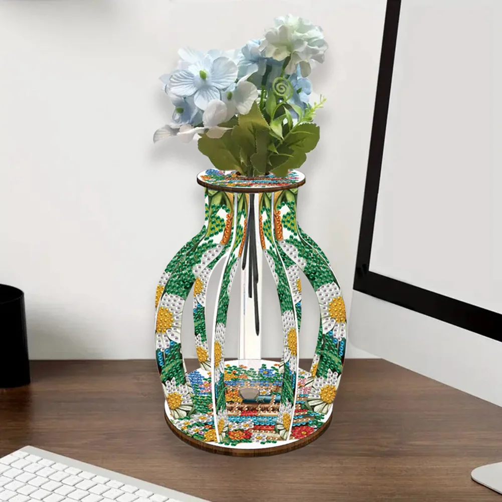 Book Diamond Painting Kit DIY Vase Wooden 3D Craft Mosaic Art Decoration