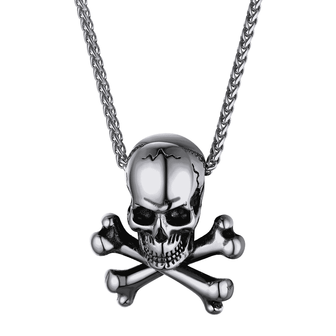 Pirate Skull and Crossbones Necklace For Men