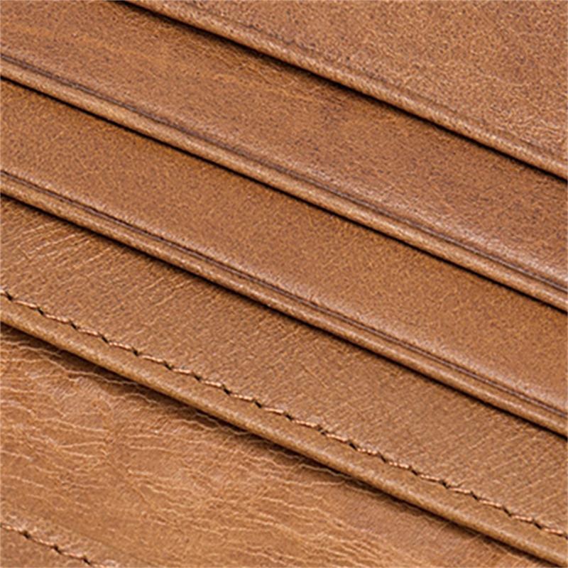 Fashion Leather Zipper Solid Color Buckle Wallet