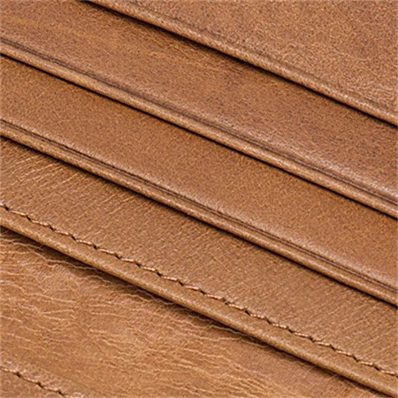 Fashion Leather Zipper Solid Color Buckle Wallet