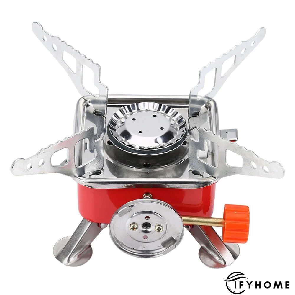 Outdoor mini small square stove gas stove portable folding card stove camping stove | IFYHOME