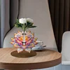 Diamond Painting Wooden Lotus Diamond Painting Flower Vase Ornaments for Home Office Decor