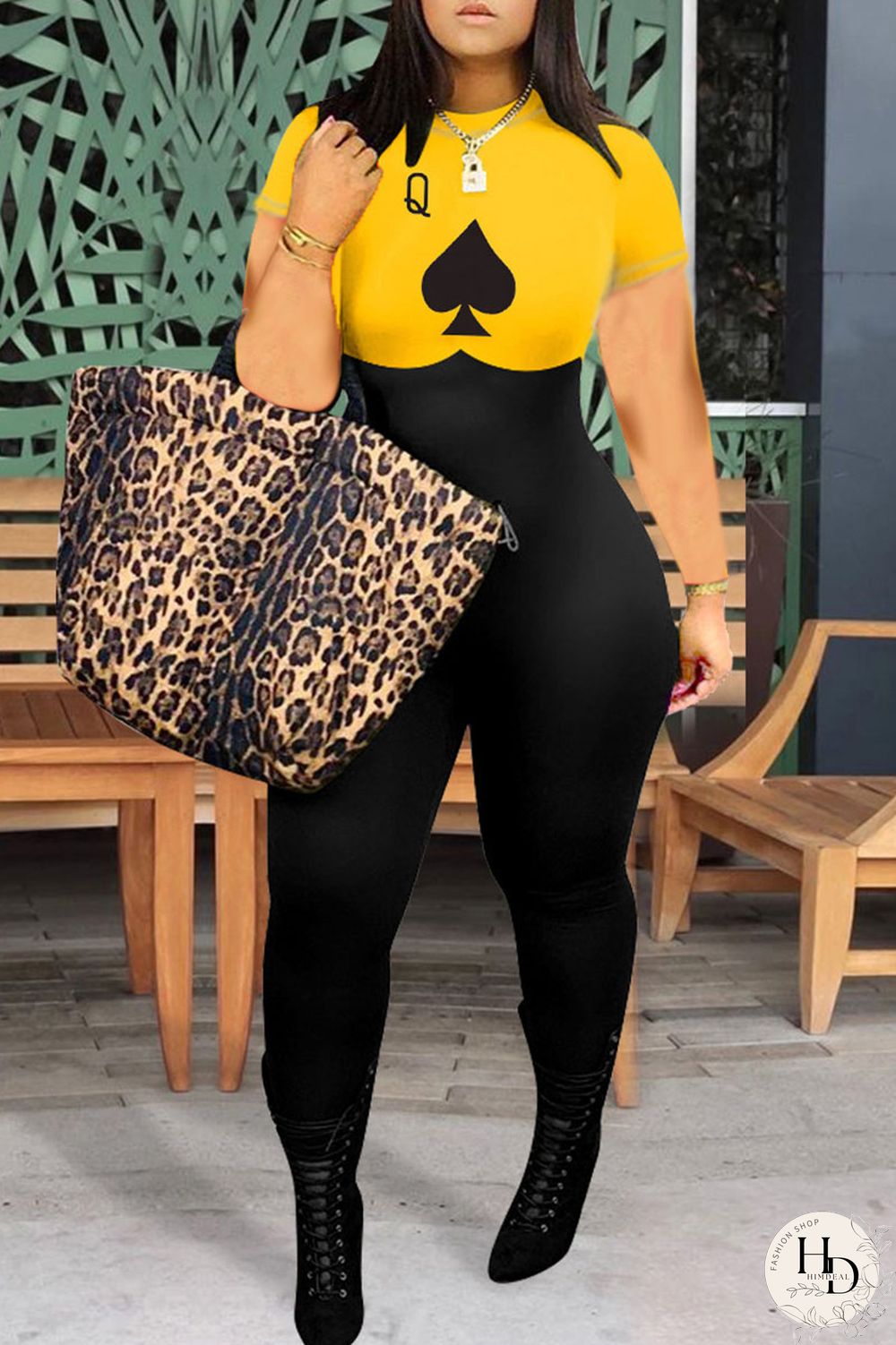 Red Casual Street Print Split Joint O Neck Regular Jumpsuits