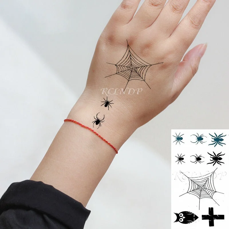 Waterproof Temporary Tattoo Sticker black Clover Maple leaf tattoo flash tatoo fake Water Transfer tatto for Woman Man
