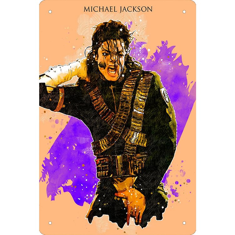 【20*30cm/30*40cm】Michael Jackson Watercolor - Vintage Tin Signs/Wooden Signs