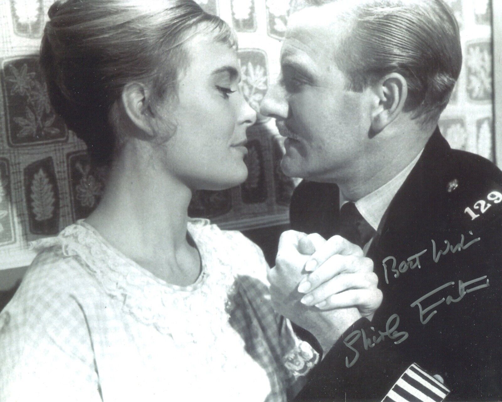 007 Bond girl SHIRLEY EATON signed CARRY ON SERGEANT movie Photo Poster painting - UACC DEALER