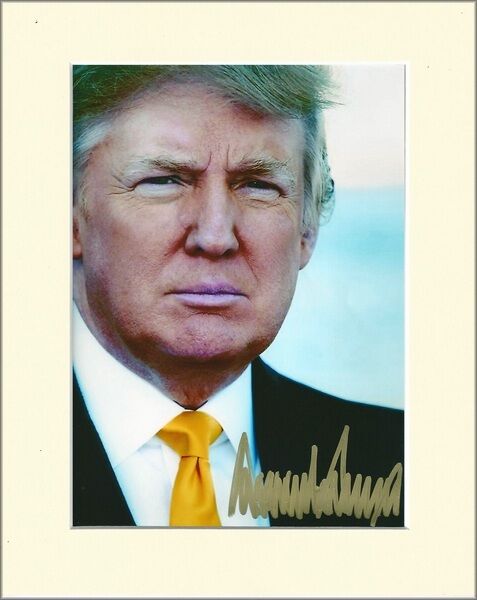 DONALD TRUMP REPUBLICAN USA PRESIDENT PP MOUNTED 8X10 SIGNED AUTOGRAPH Photo Poster painting