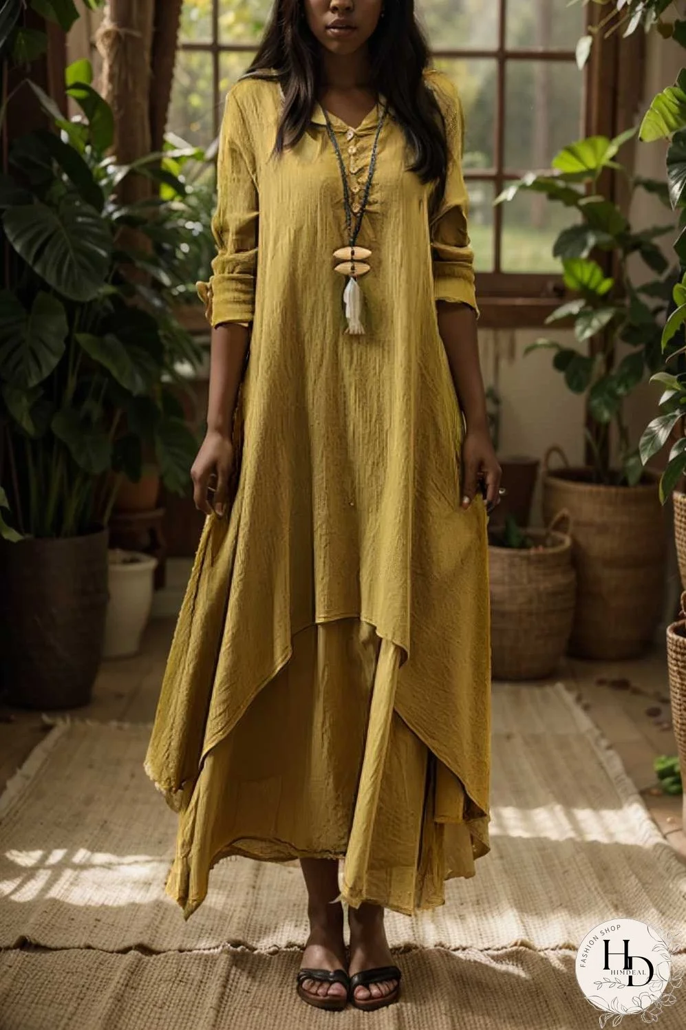 women s plus size casual dress swing dress solid color long dress maxi dress long sleeve button two piece v neck