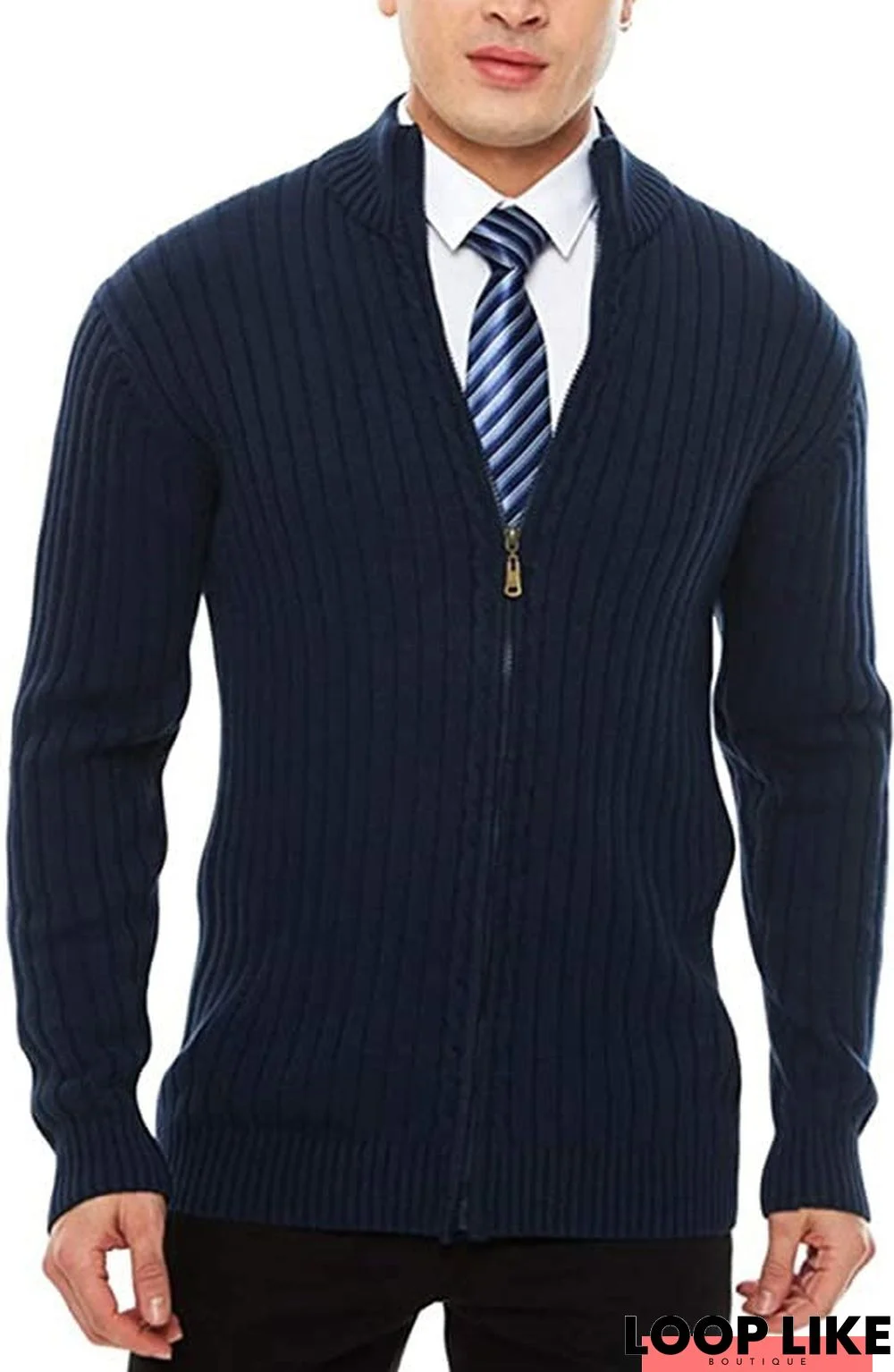 Long Sleeve Suit Collar Sweater Coat