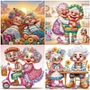 (US Local)4Pack Old Couple-Crystal Rhinestone Diamond Painting(30x30cm)